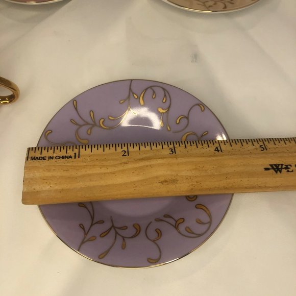 Classic Coffee & Tea China in Pastels and Gold Trim - Picture 7 of 8